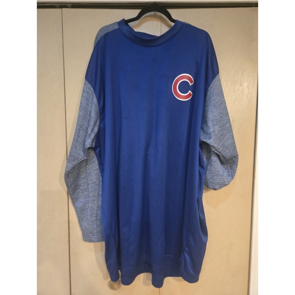 Majestic Authentic Chicago Cubs 5XLT Long Sleeve Dugout Shirt MLB Therma Base